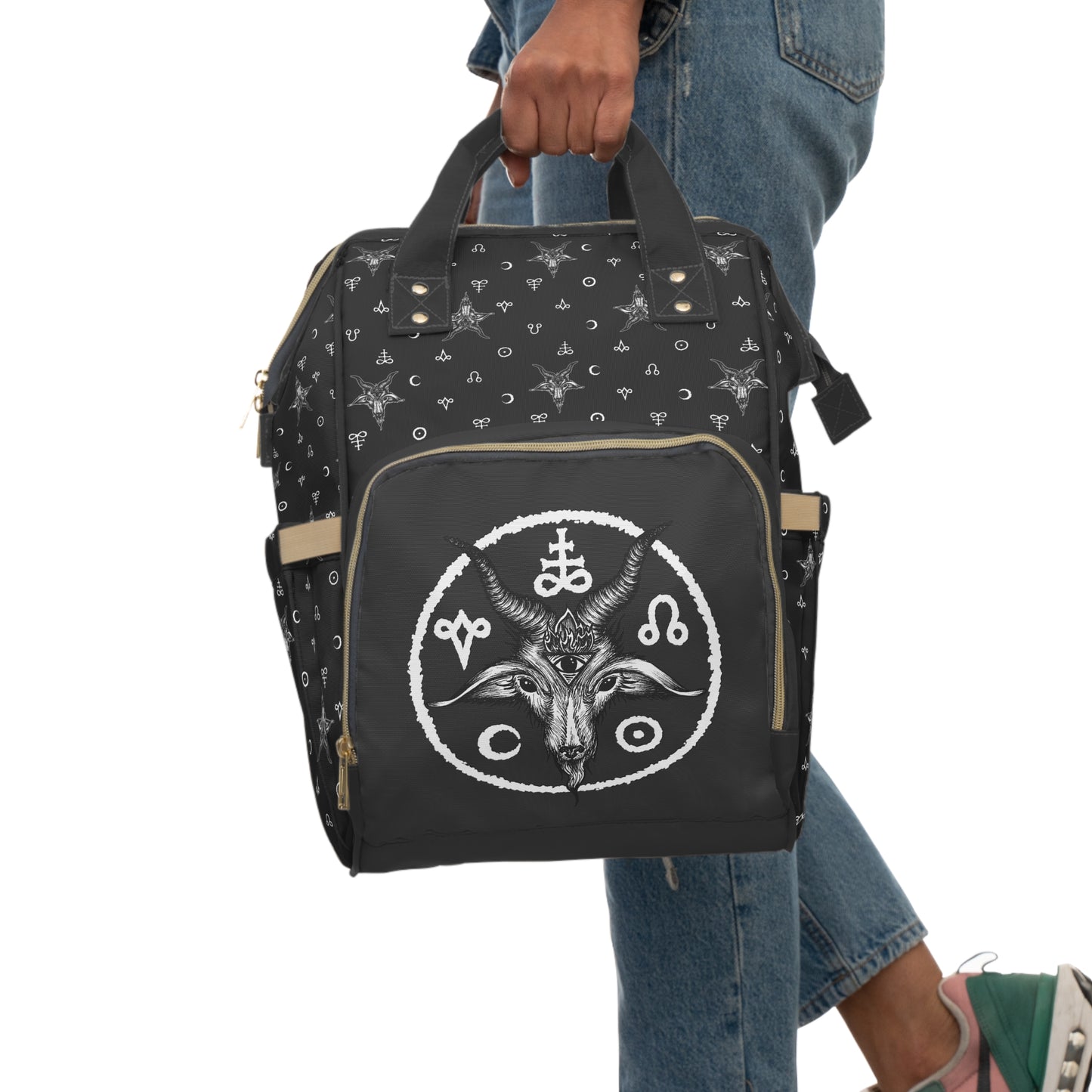 Sigil of Baphomet Multifunctional Diaper Backpack - Red Finch Creations