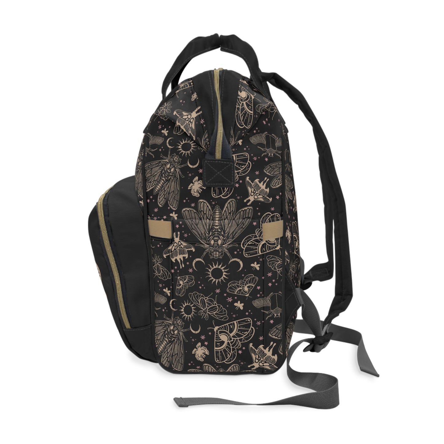 Occult Cicada Multifunctional Diaper Backpack - Red Finch Creations