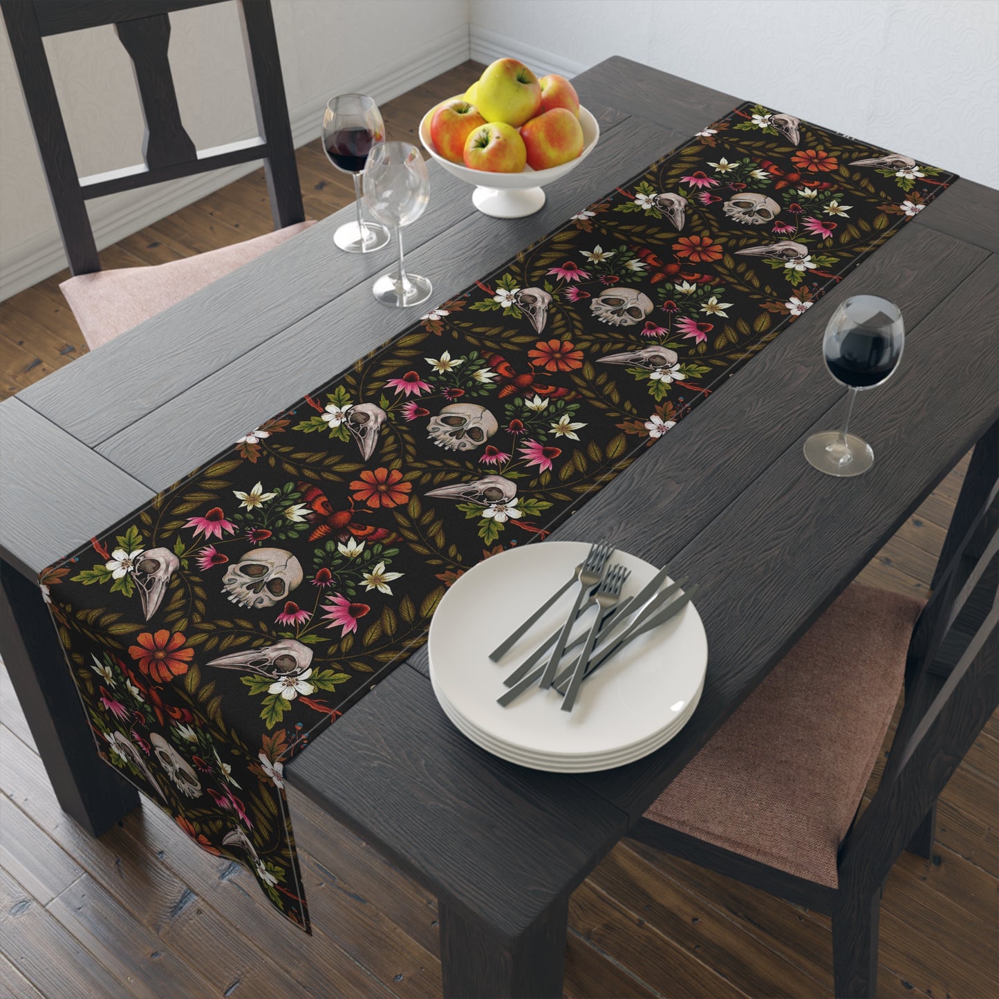 The Dark Enchanted Forest Table Runner (Cotton, Poly) - Red Finch Creations