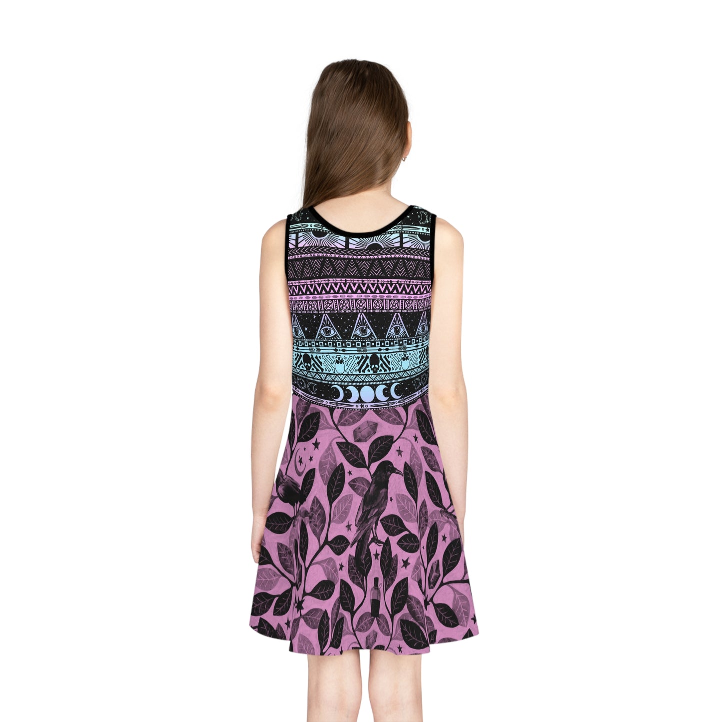 Witchy Pastel Goth Kid's Sleeveless Sundress - Red Finch Creations