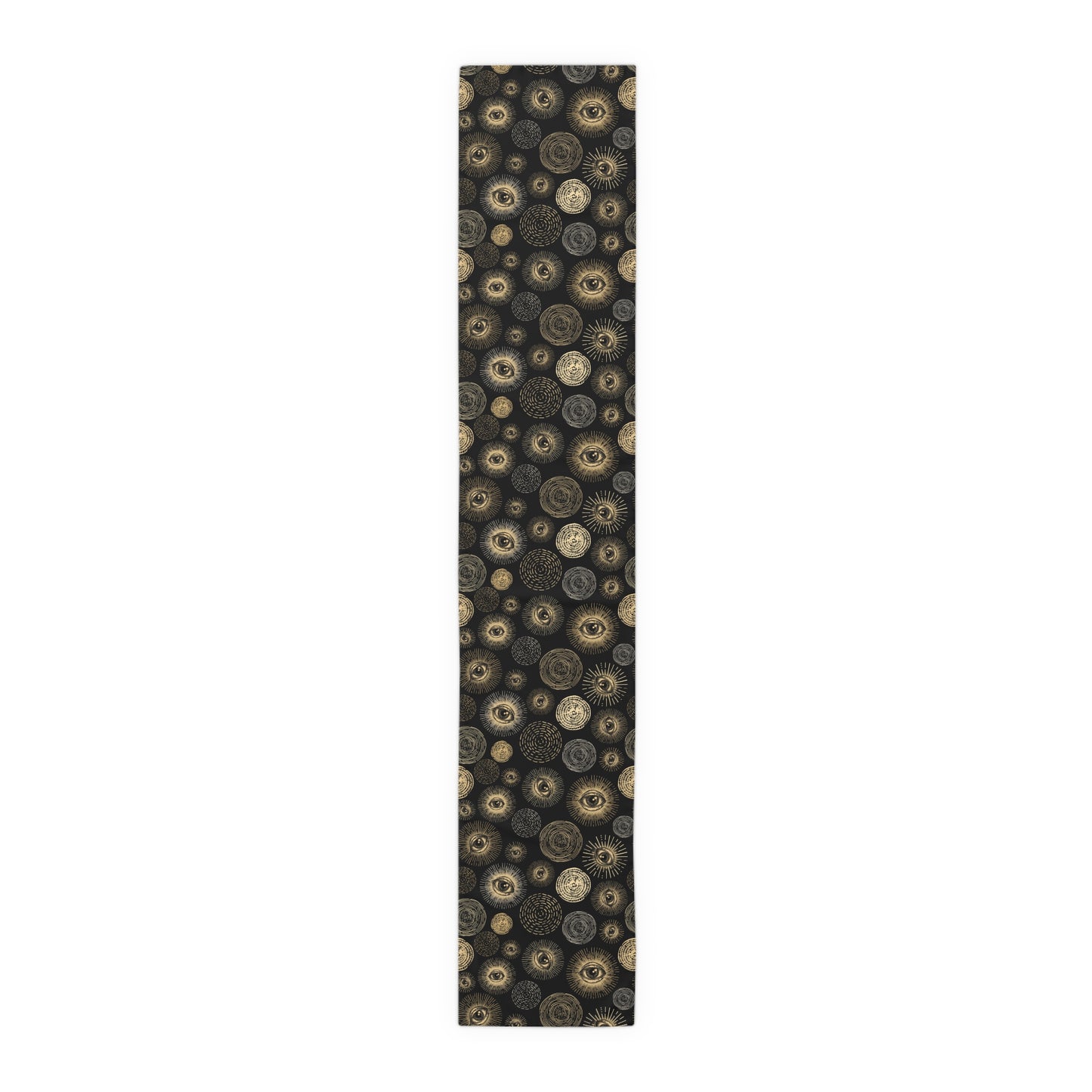 Occult Eye & Sun Table Runner - Black & Gold - Red Finch Creations