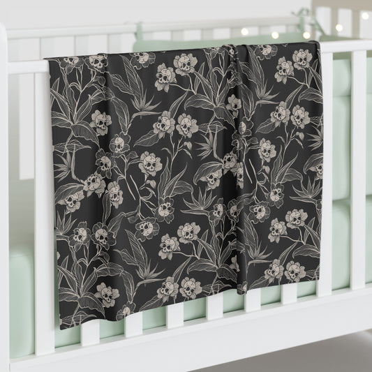 Gothic Floral Baby Swaddle Blanket
