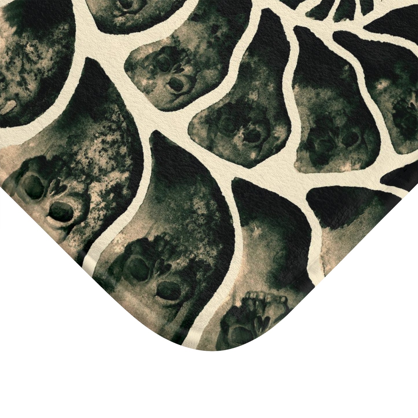 Macabre Ammonite Skull Bath Mat - Red Finch Creations