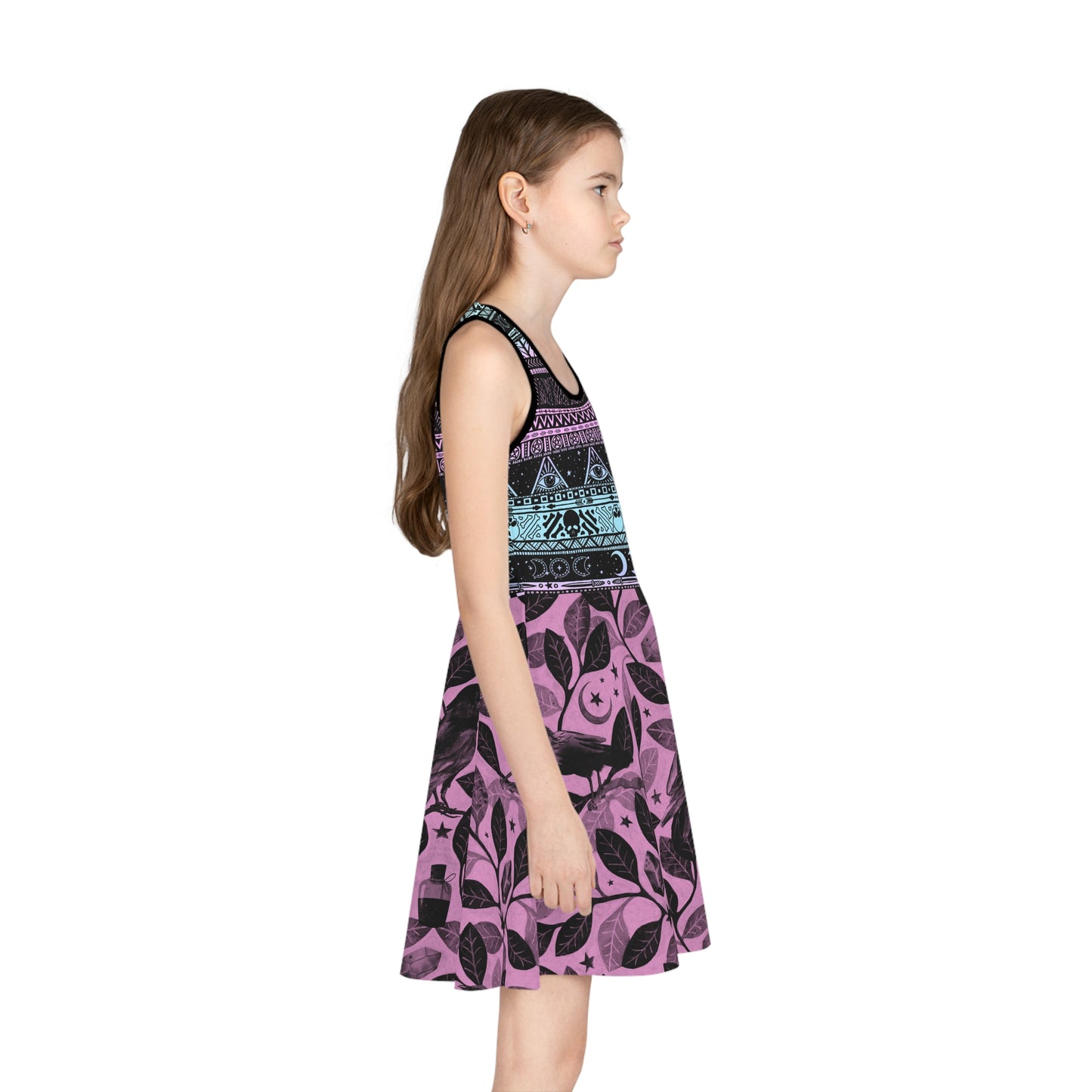Witchy Pastel Goth Kid's Sleeveless Sundress - Red Finch Creations