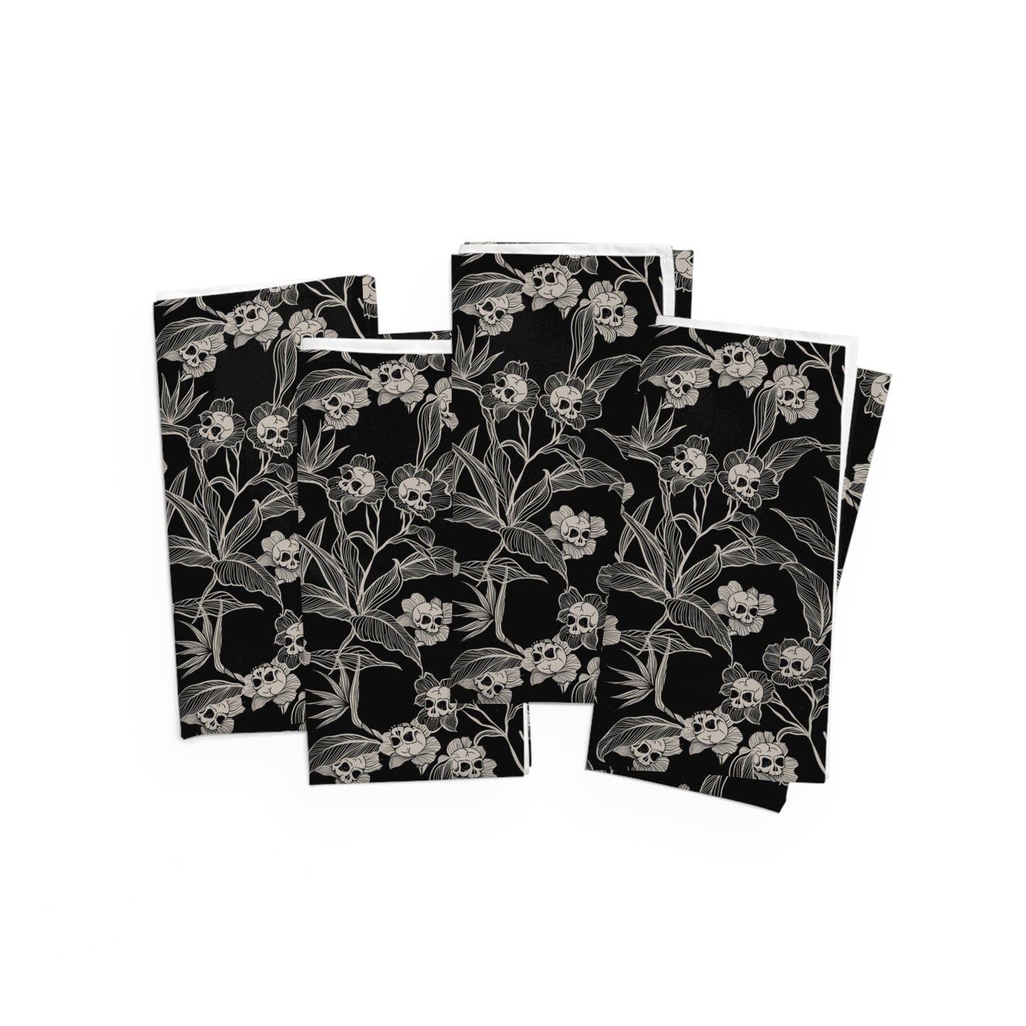 Gothic Floral Cloth Napkins - 4pc - Red Finch Creations