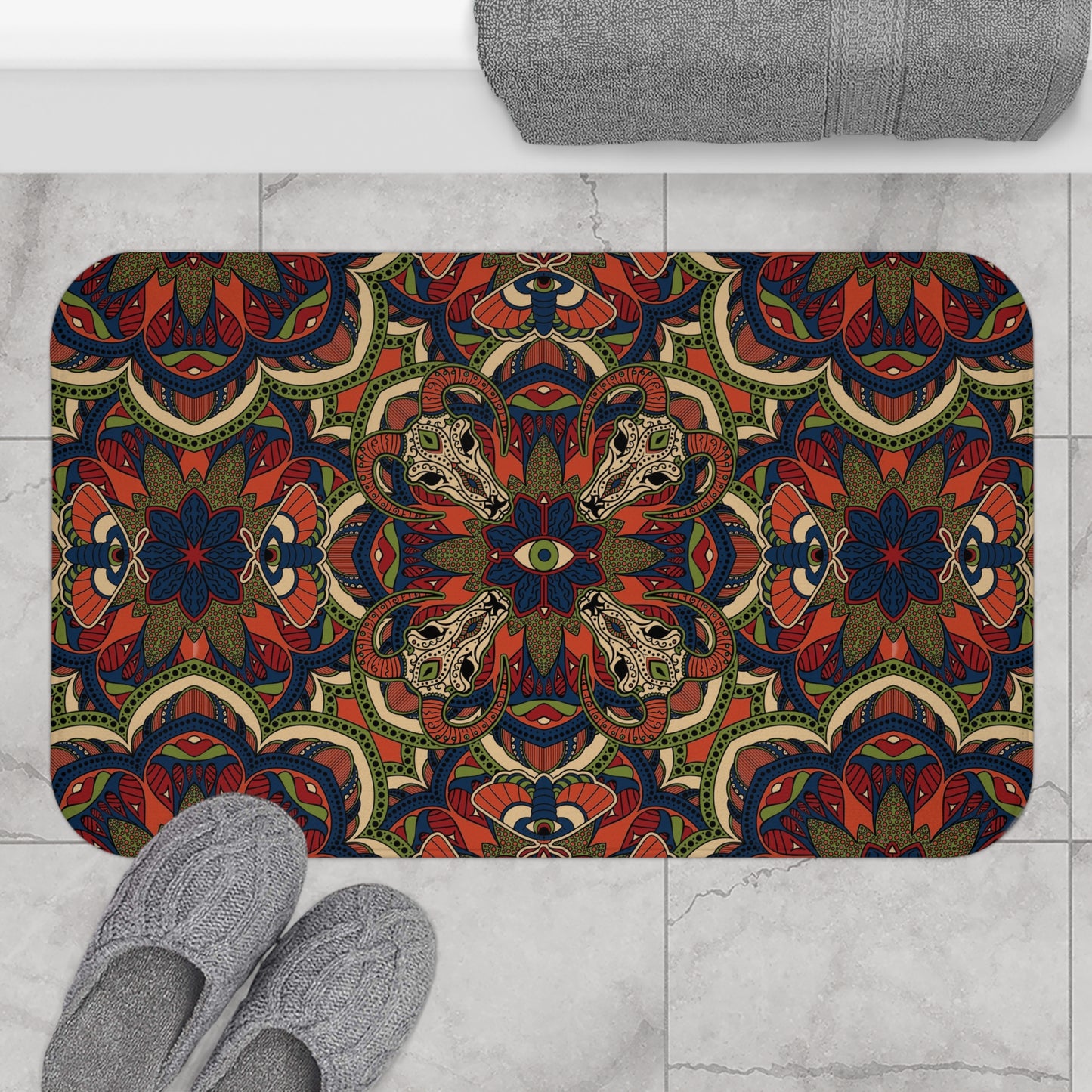 Occult Mandala Bath Mat - Red Finch Creations