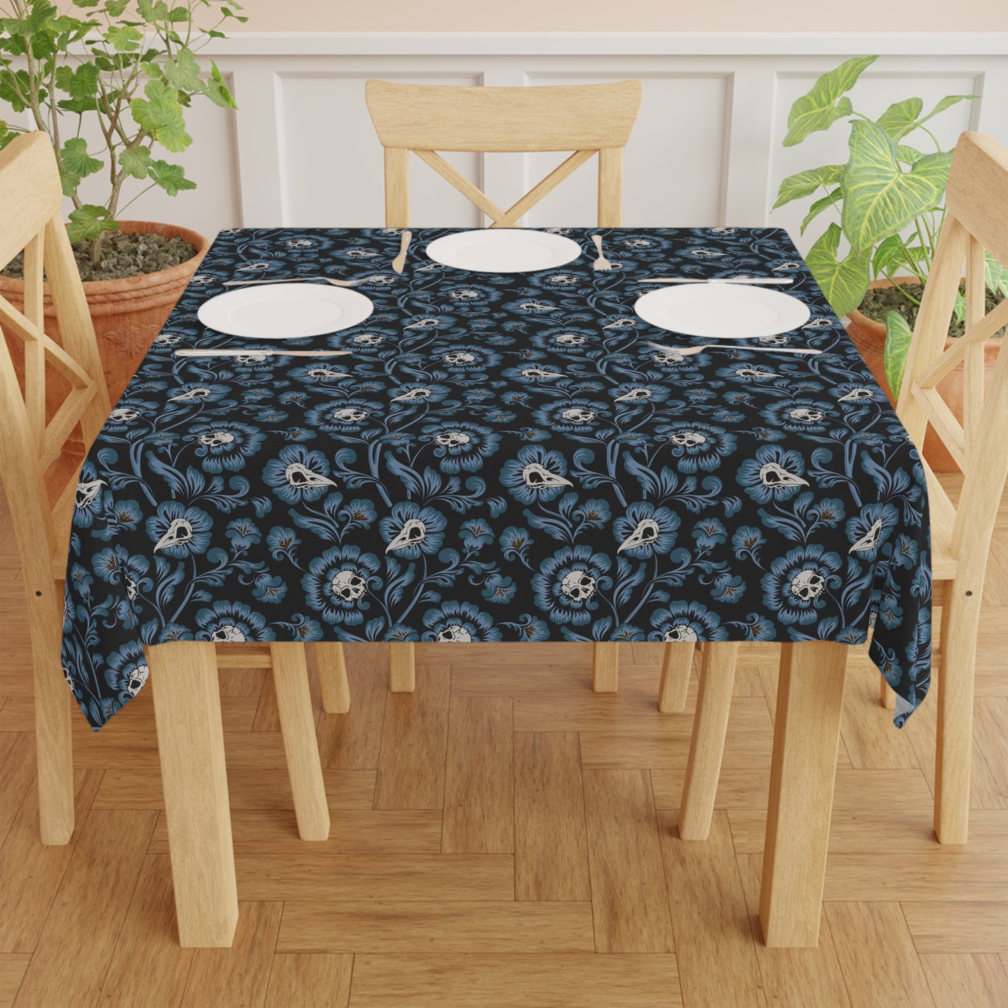 Gothic Victorian Tablecloth - Blue - Red Finch Creations