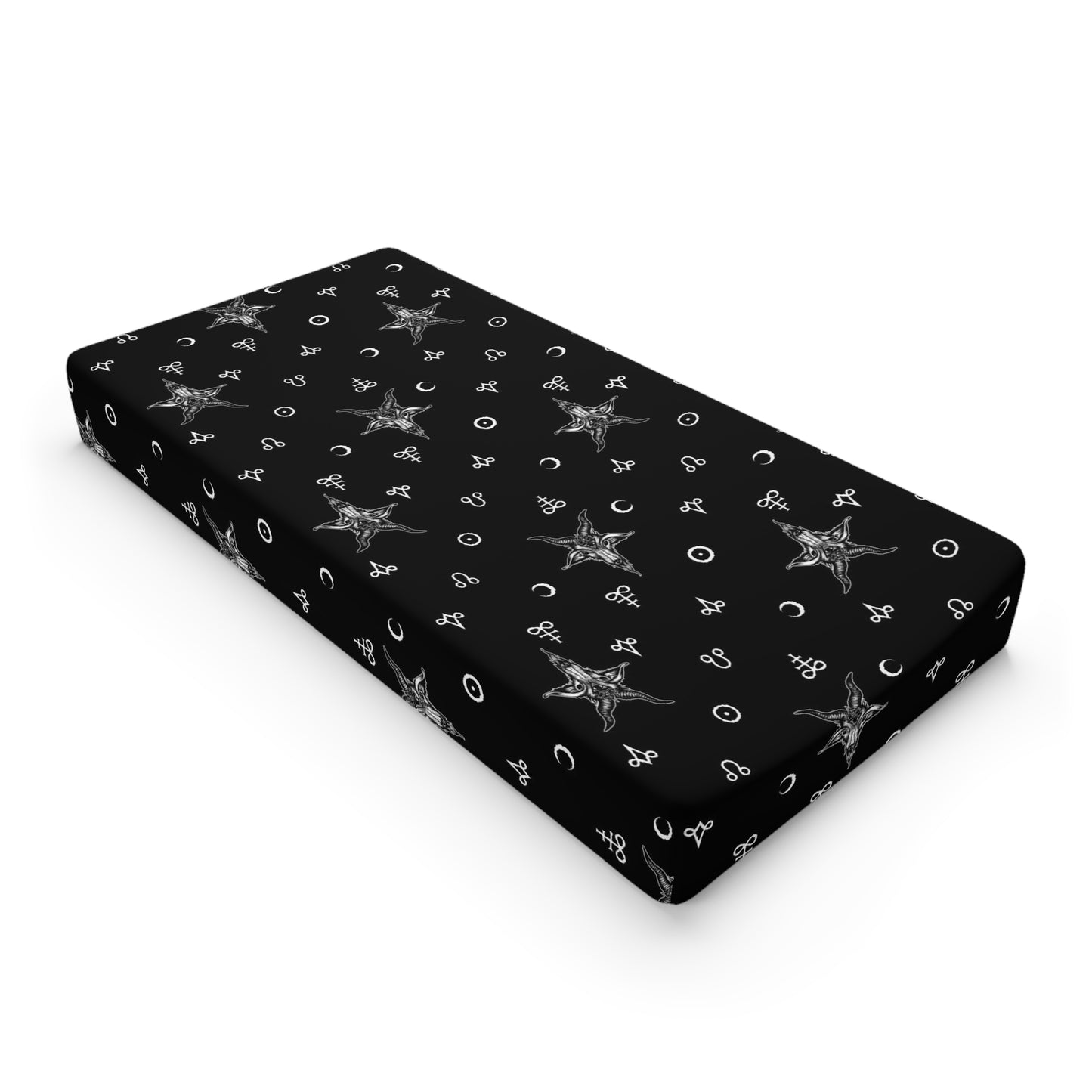 Satanic Baphomet Changing Pad Cover - Red Finch Creations