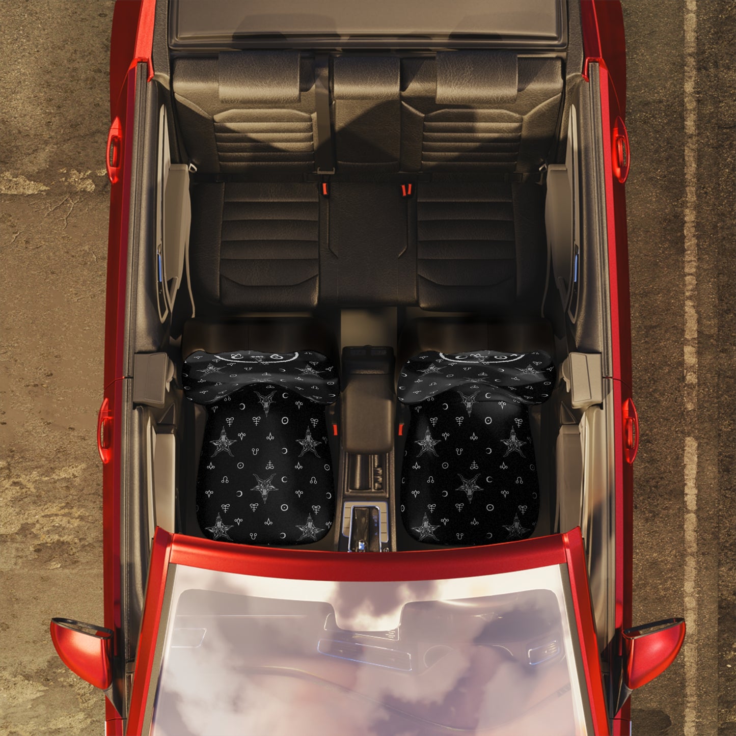 Sigil of Baphomet Car Seat Covers - Red Finch Creations