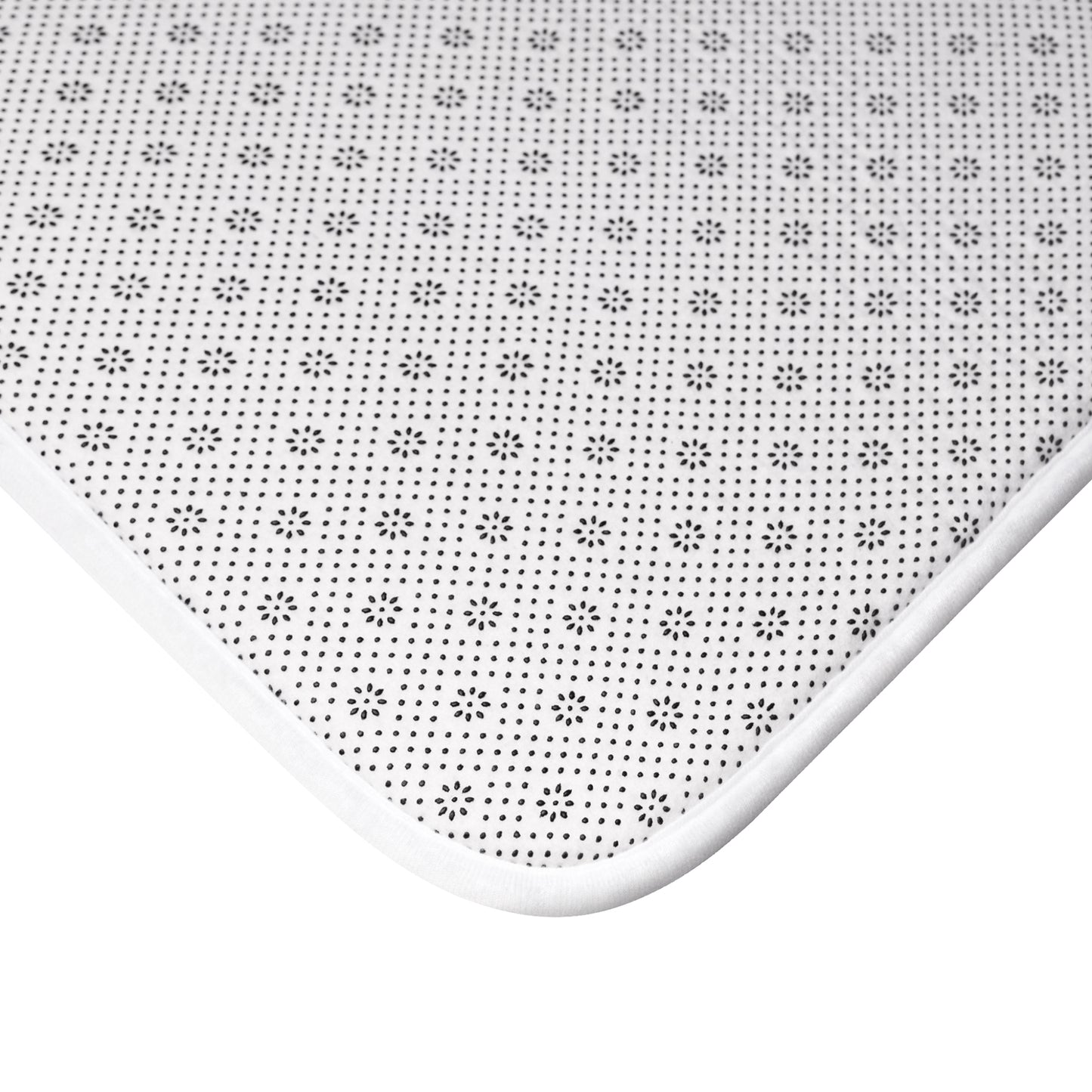 Mediterranean Sardine Skeleton Bath Mat - Black & Teal - Red Finch Creations