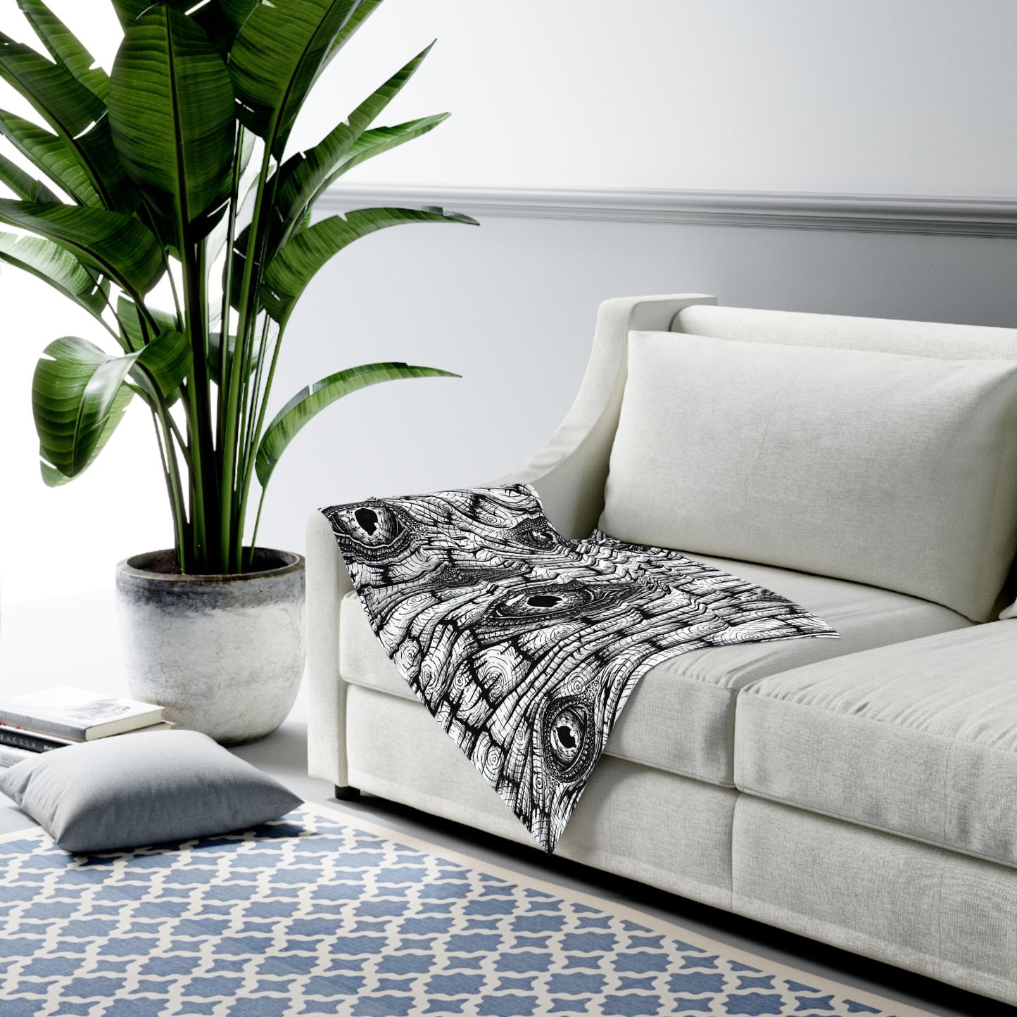 Spooky Alien Eye Baby Swaddle Blanket - Red Finch Creations