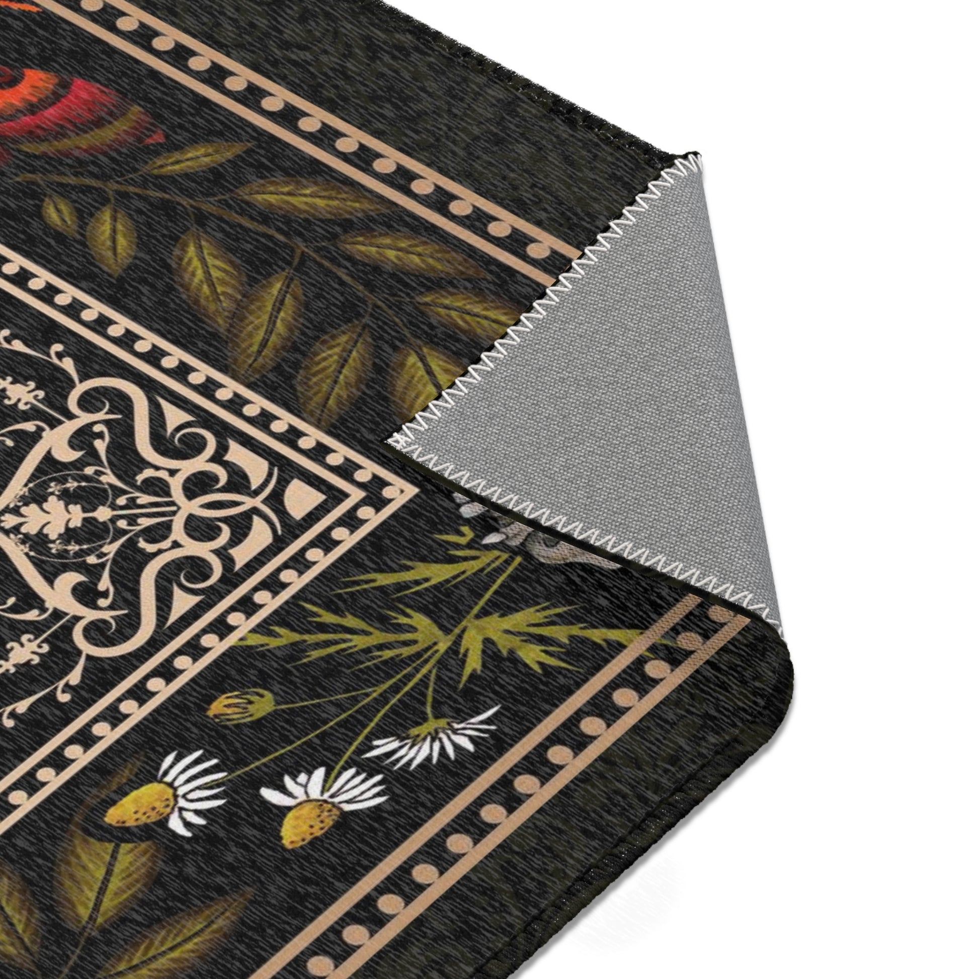 Dark Cottagecore Indoor/Outdoor Rug - Red Finch Creations