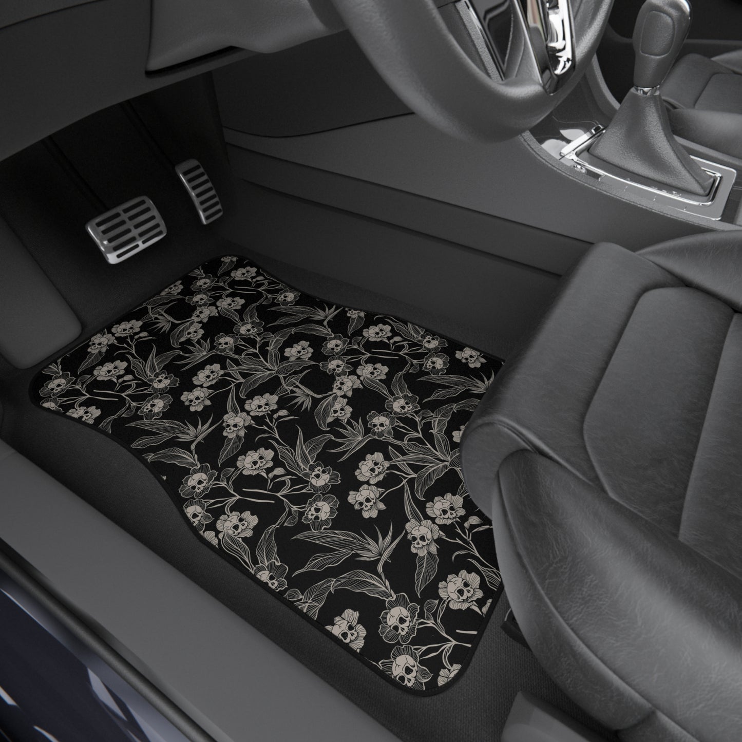 Gothic Floral Car Floor Mats - Red Finch Creations