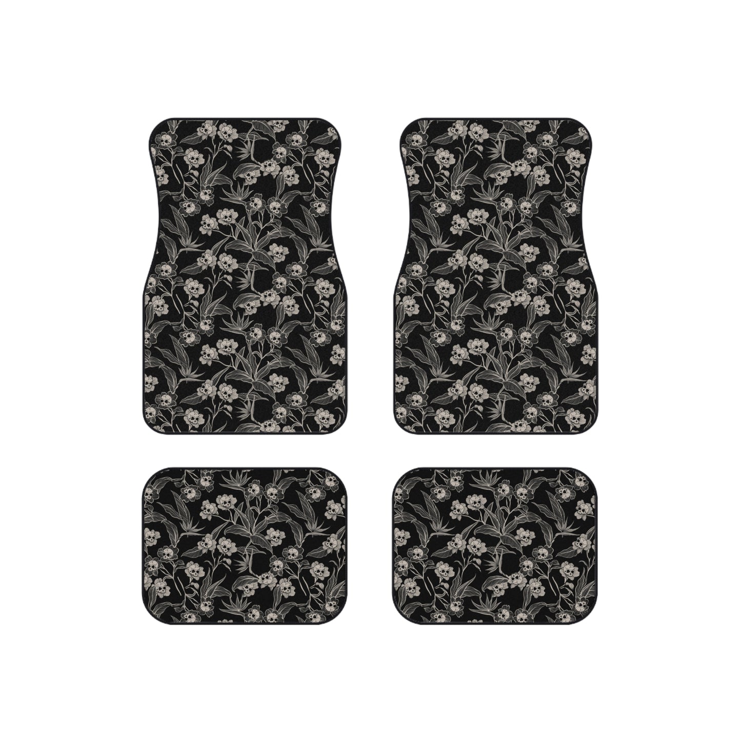 Gothic Floral Car Floor Mats - Red Finch Creations
