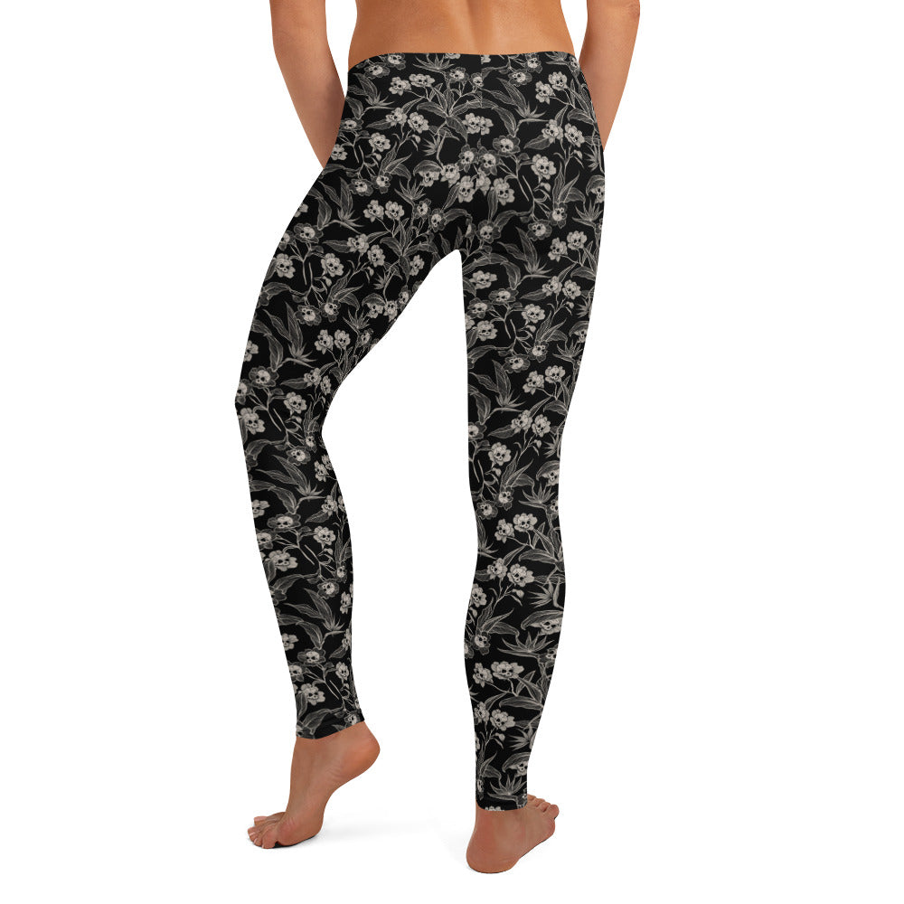 Gothic Floral Leggings - Red Finch Creations