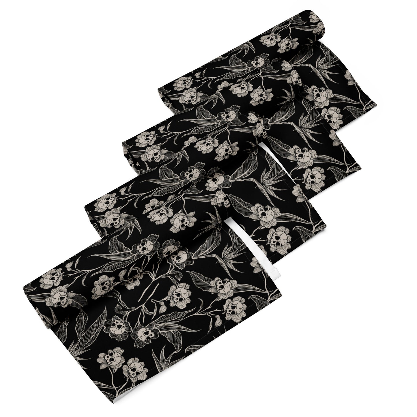 Gothic Floral Cloth Napkins - 4pc - Red Finch Creations