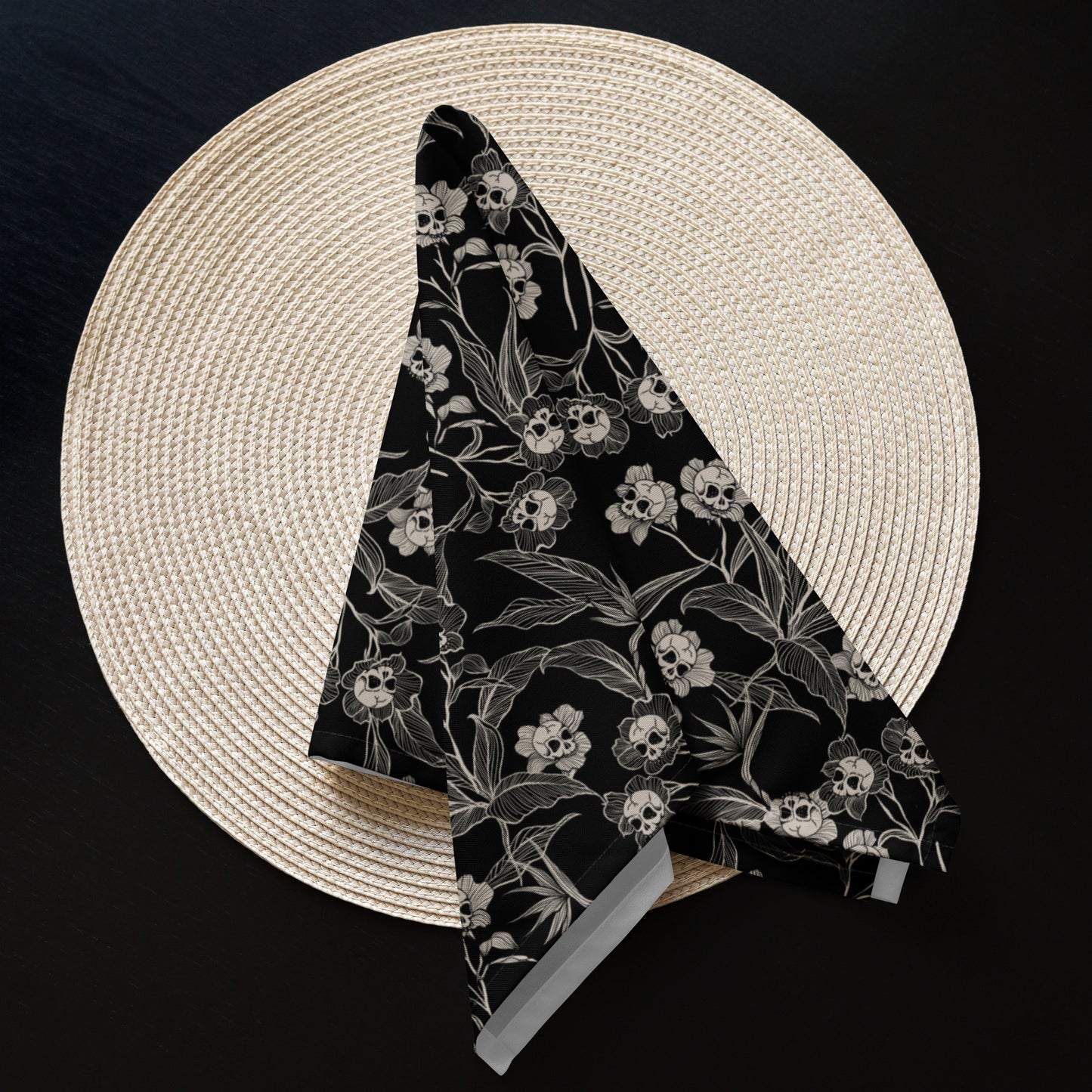 Gothic Floral Cloth Napkins - 4pc - Red Finch Creations