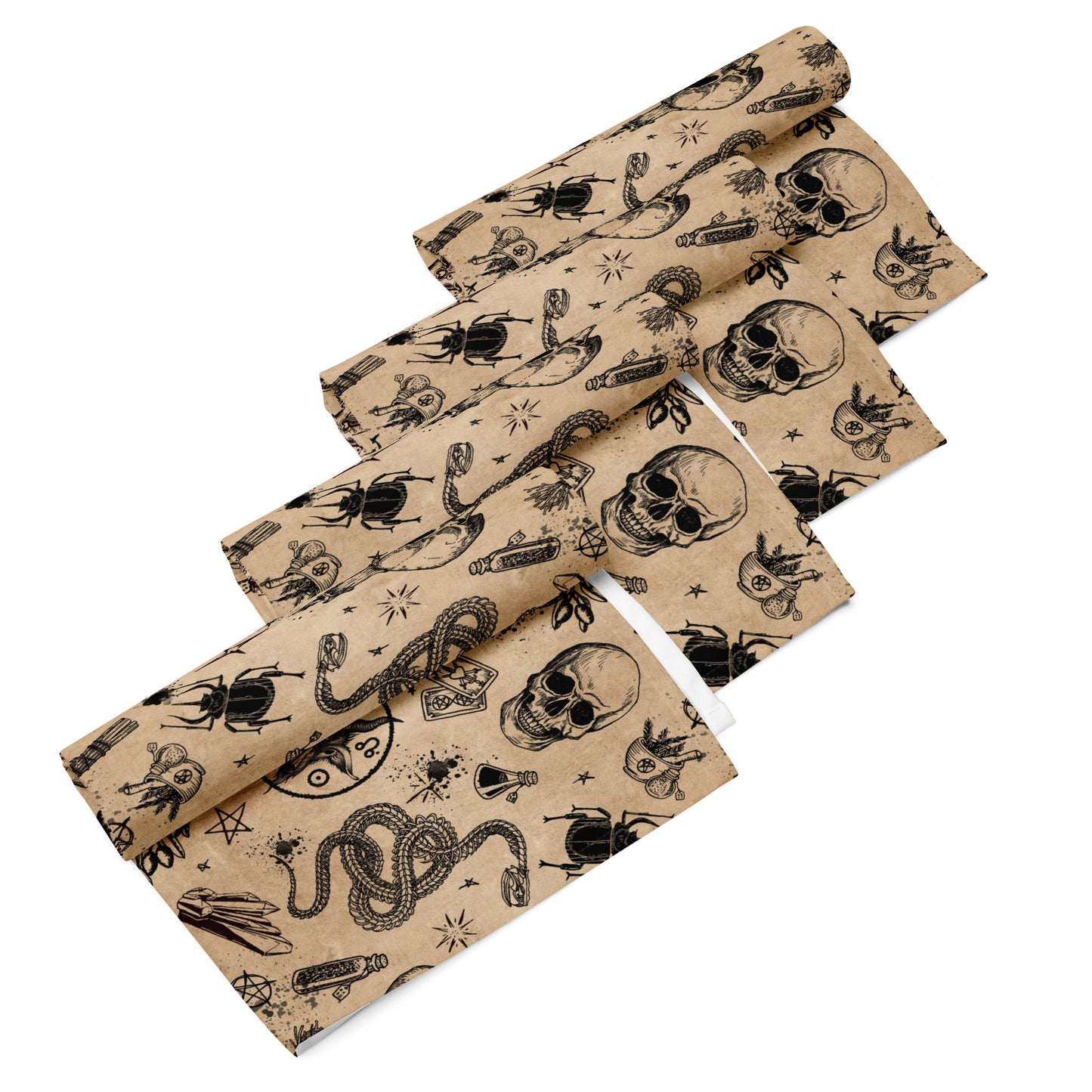 Occult Witchcraft Cloth Napkins - Beige - Red Finch Creations