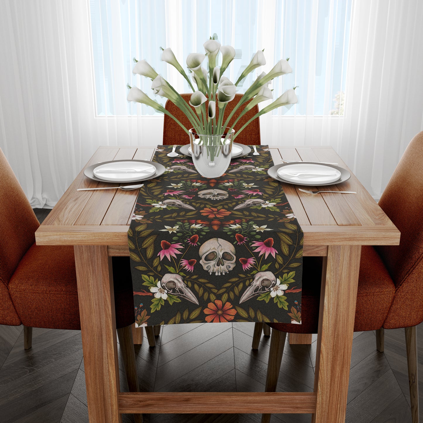 The Dark Enchanted Forest Table Runner (Cotton, Poly) - Red Finch Creations