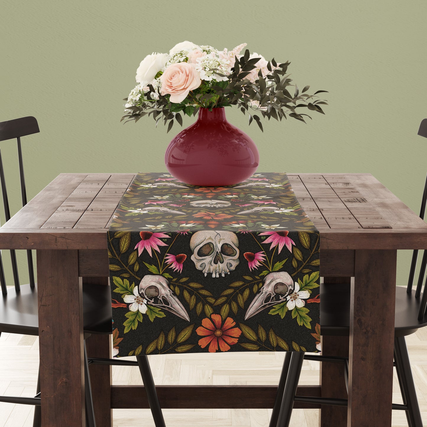 The Dark Enchanted Forest Table Runner (Cotton, Poly) - Red Finch Creations