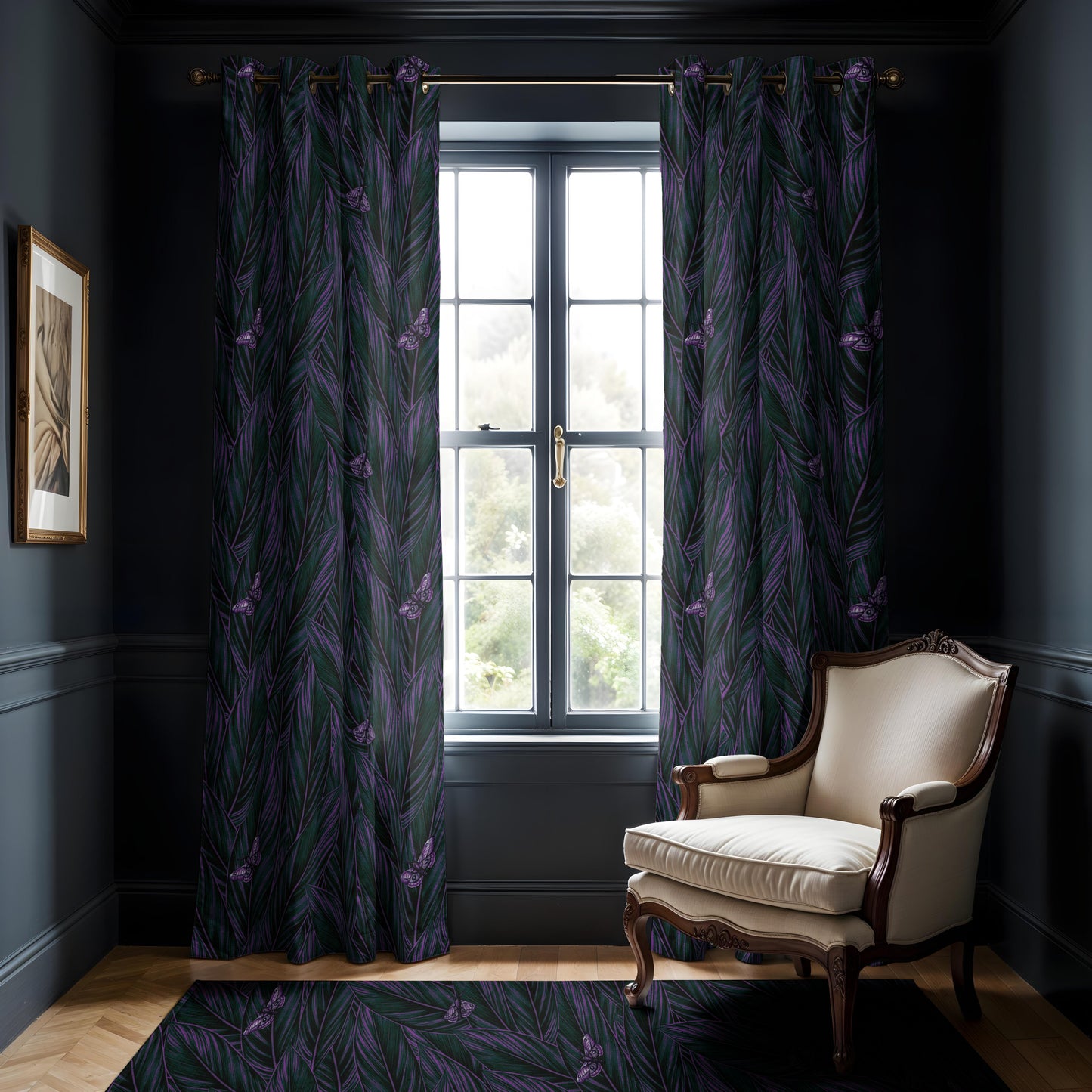 Botanical Moth Blackout Curtains | 2 Pieces