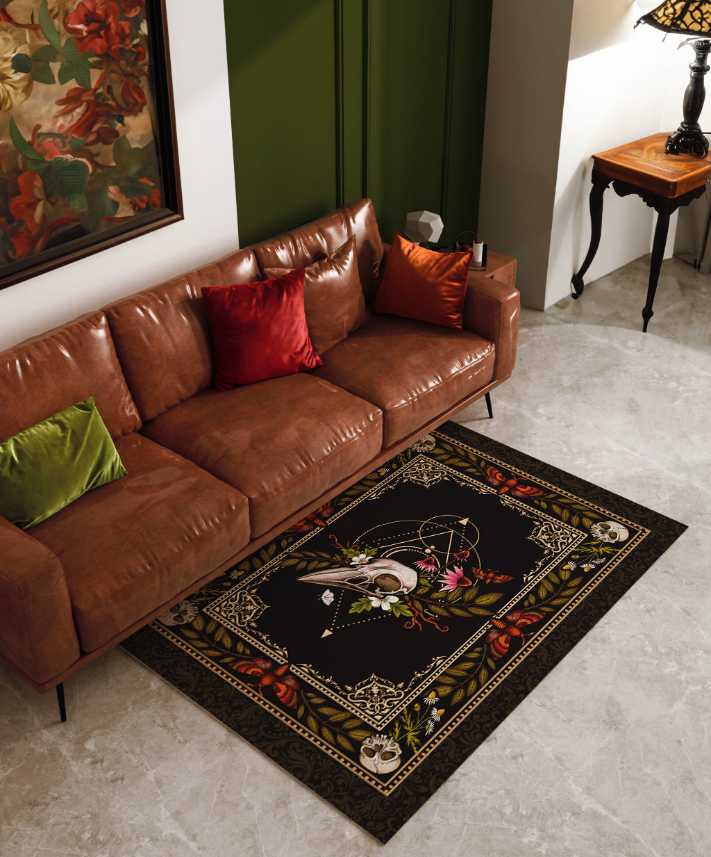 Dark Cottagecore Indoor/Outdoor Rug - Red Finch Creations