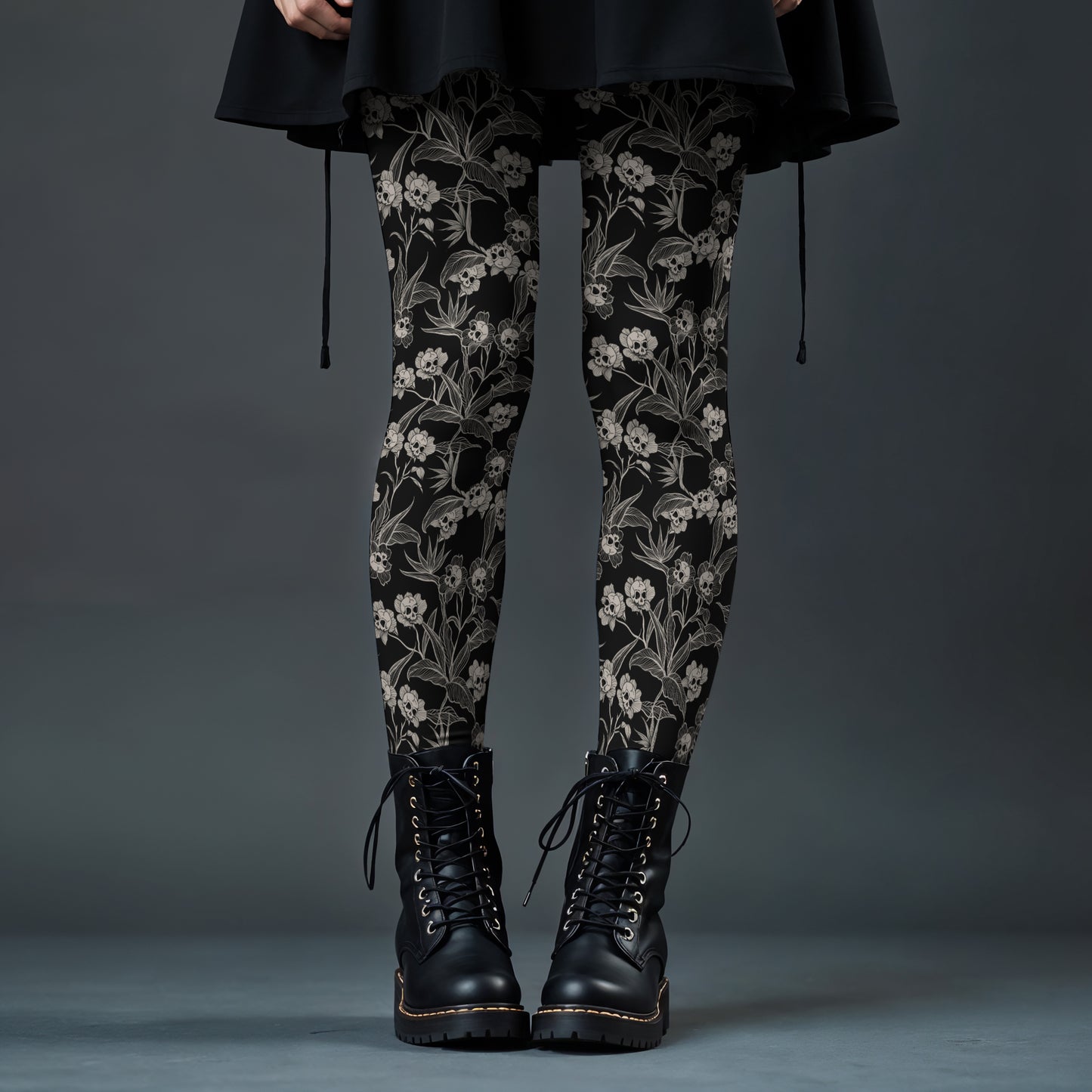 Gothic Floral Leggings - Red Finch Creations