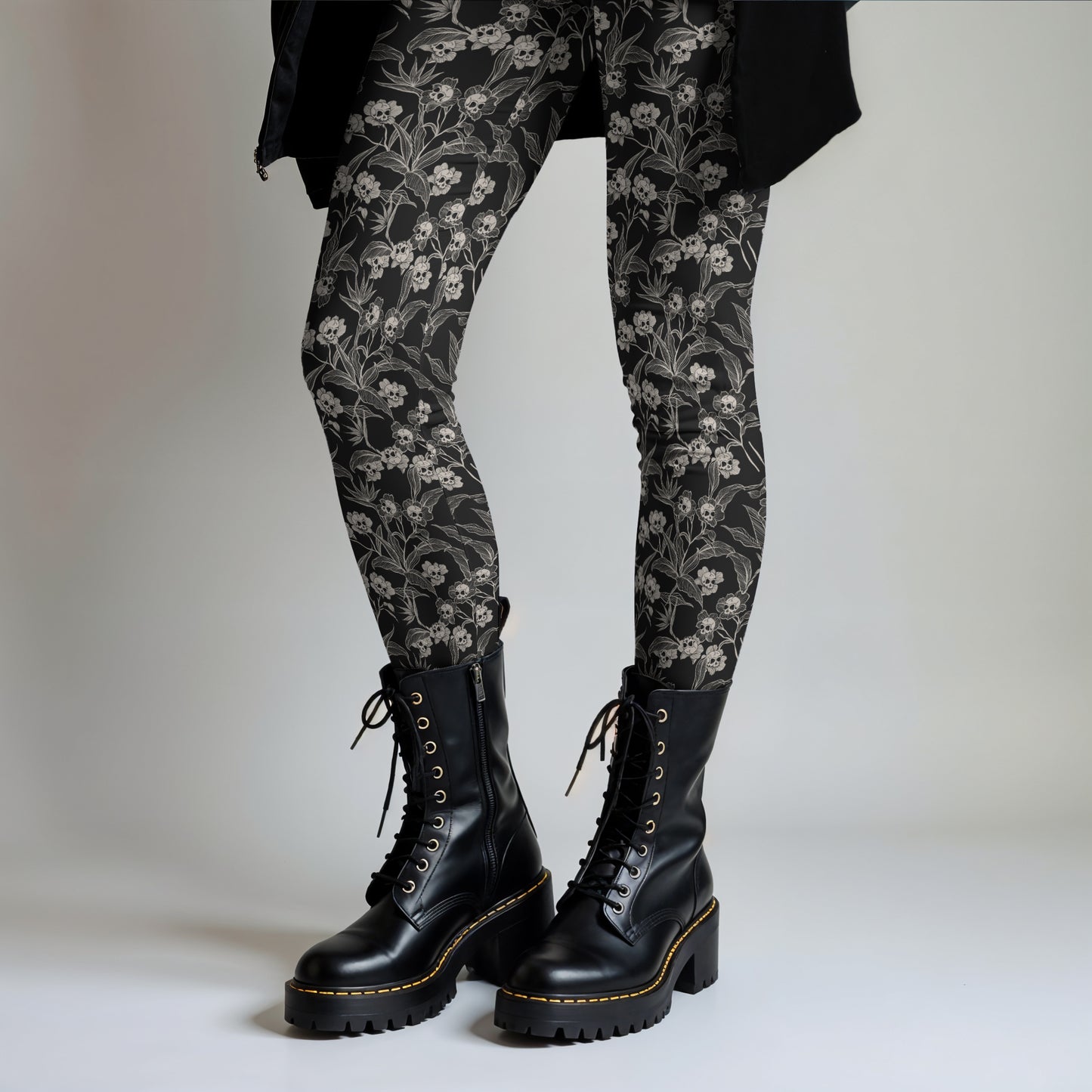 Gothic Floral Leggings - Red Finch Creations