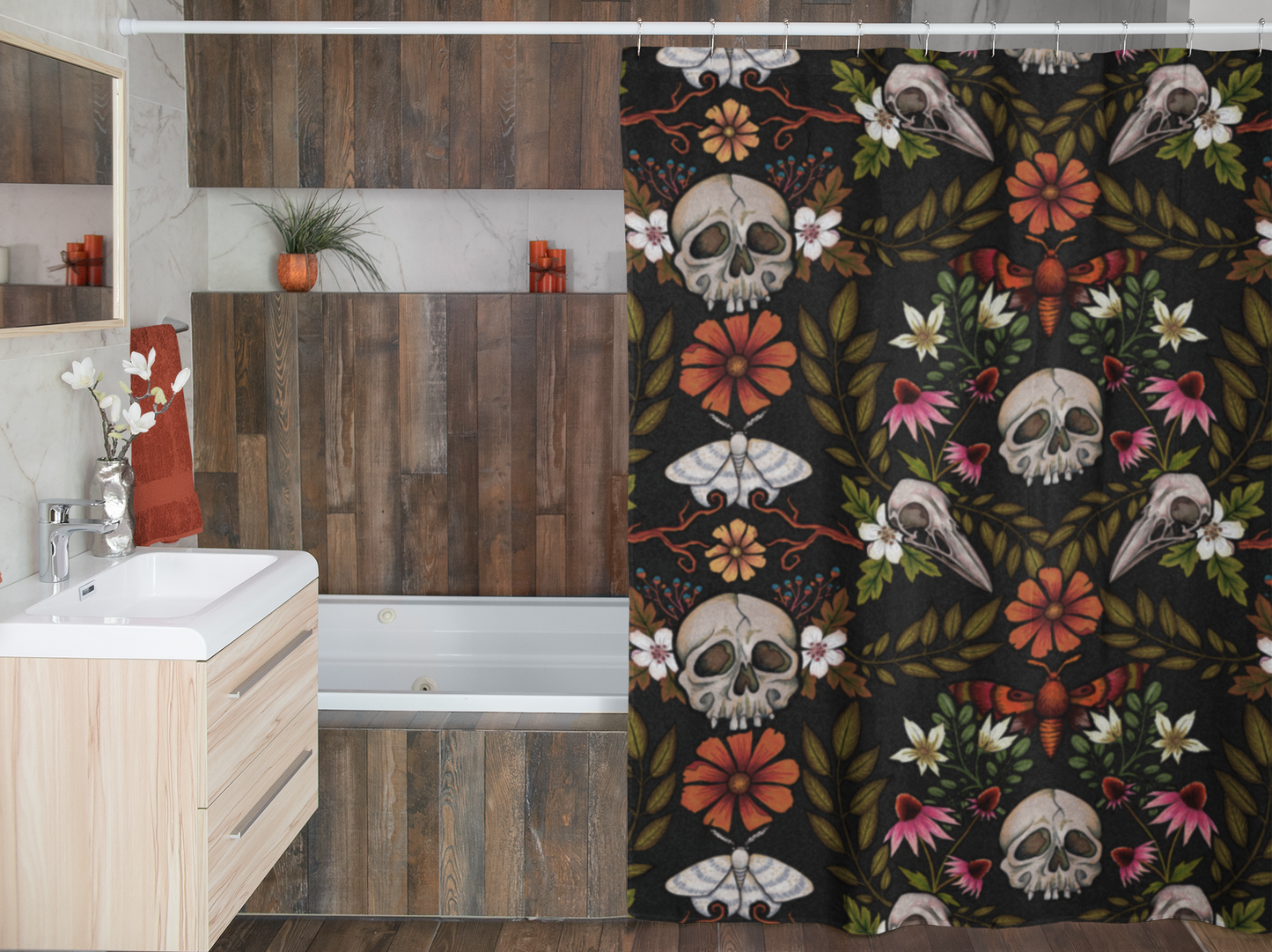 Enchanted Forest Shower Curtain - Red Finch Creations