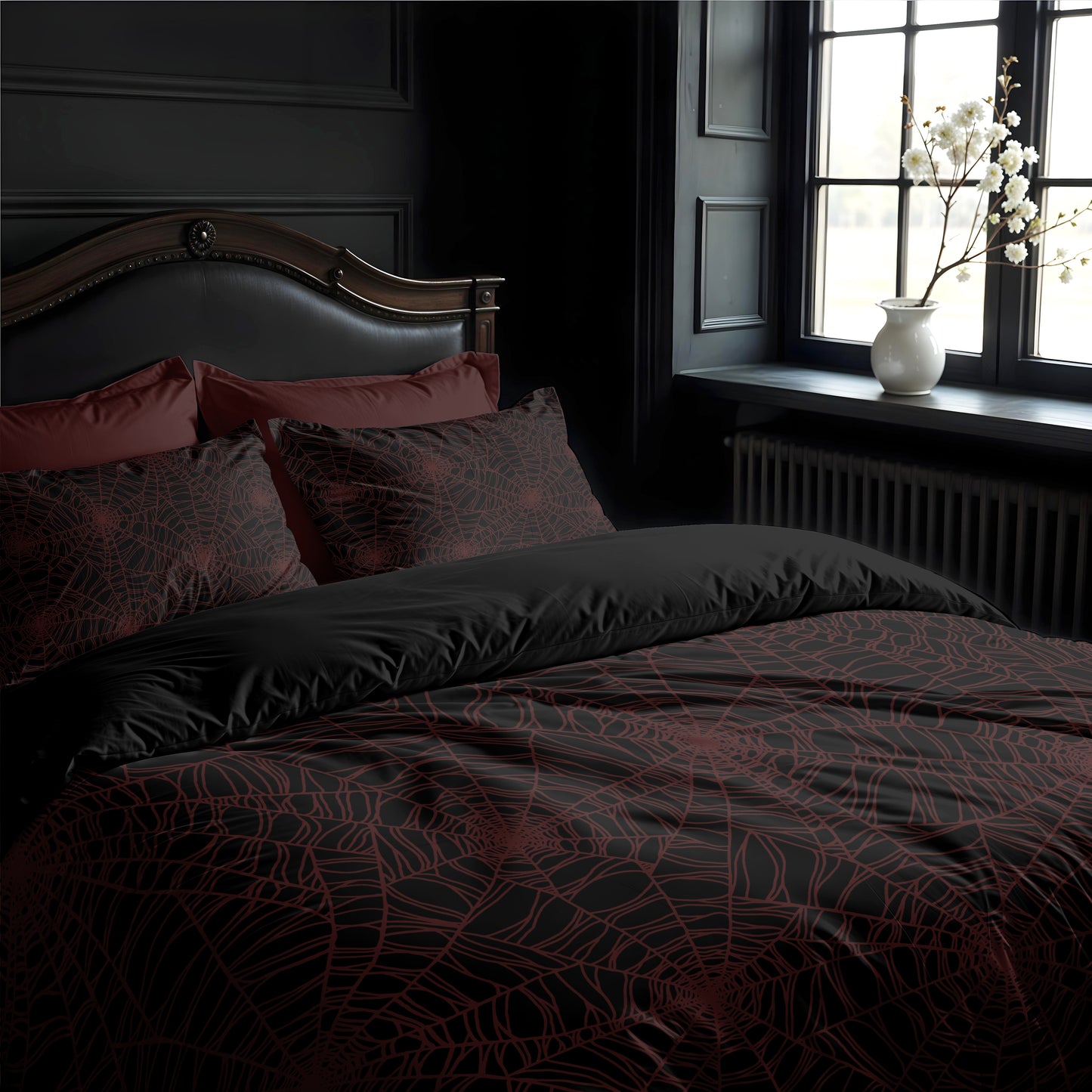 Red Spider Web 3-Piece Bedding Set