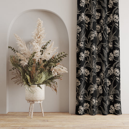 Gothic Floral Window Curtain (1 Piece)