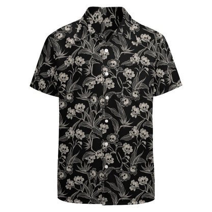 Spooky Tiki Gothic Floral Hawaiian Shirt - Red Finch Creations