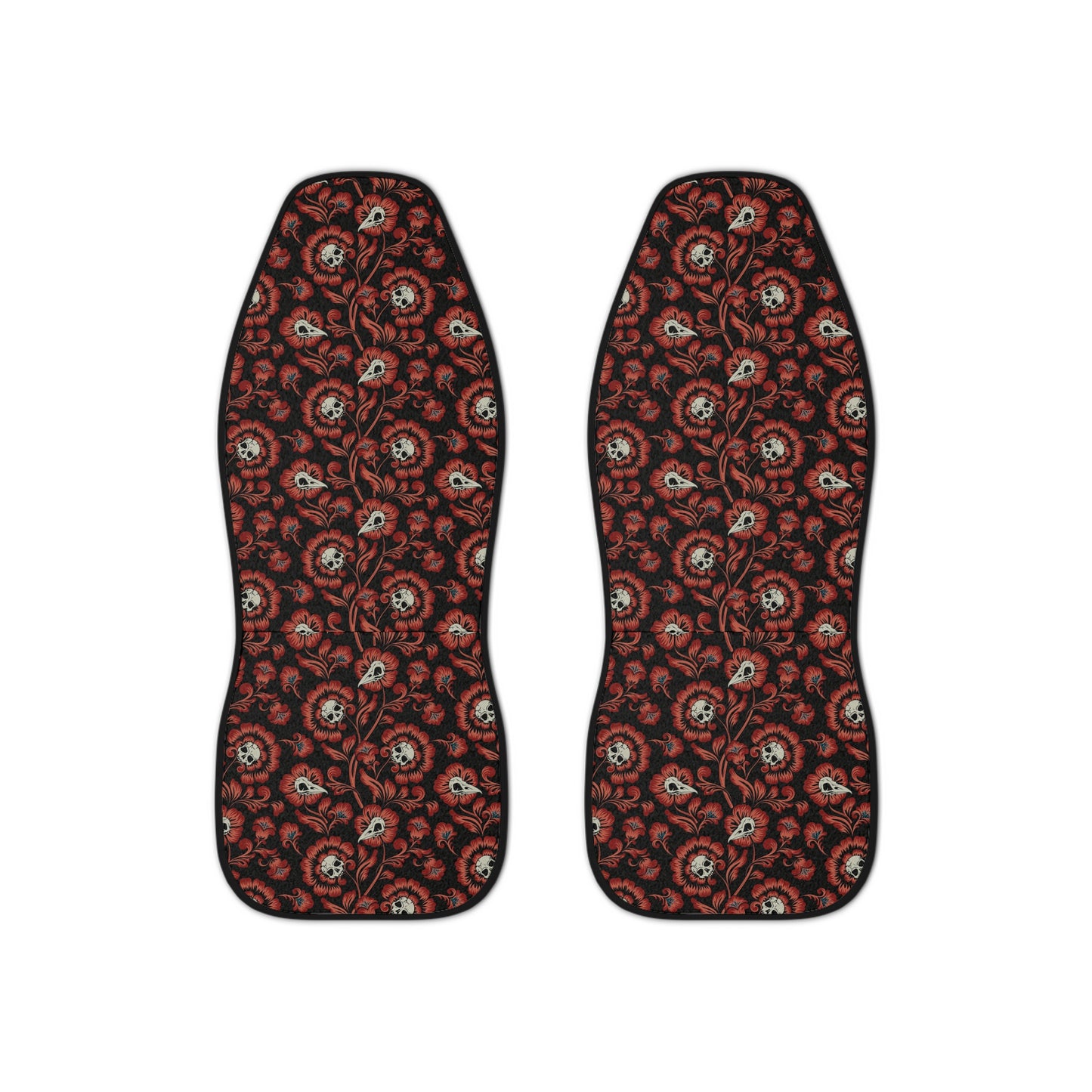 Gothic Victorian Car Seat Covers - Red + Black - Red Finch Creations