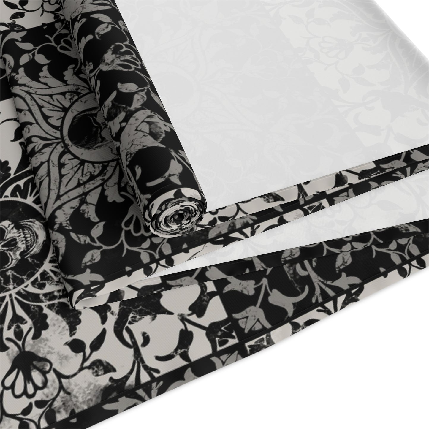 Gothic Checkered Tile Table Runner - Black & White - Red Finch Creations