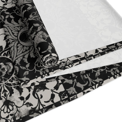 Gothic Checkered Tile Table Runner - Black & White - Red Finch Creations