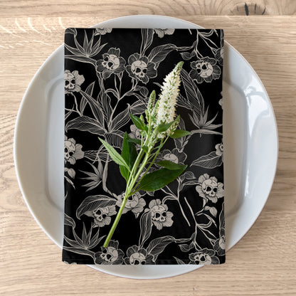 Gothic Floral Cloth Napkins - 4pc - Red Finch Creations