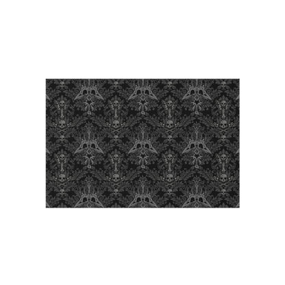 Dark Damask Bones Indoor/Outdoor Area Rug - Red Finch Creations