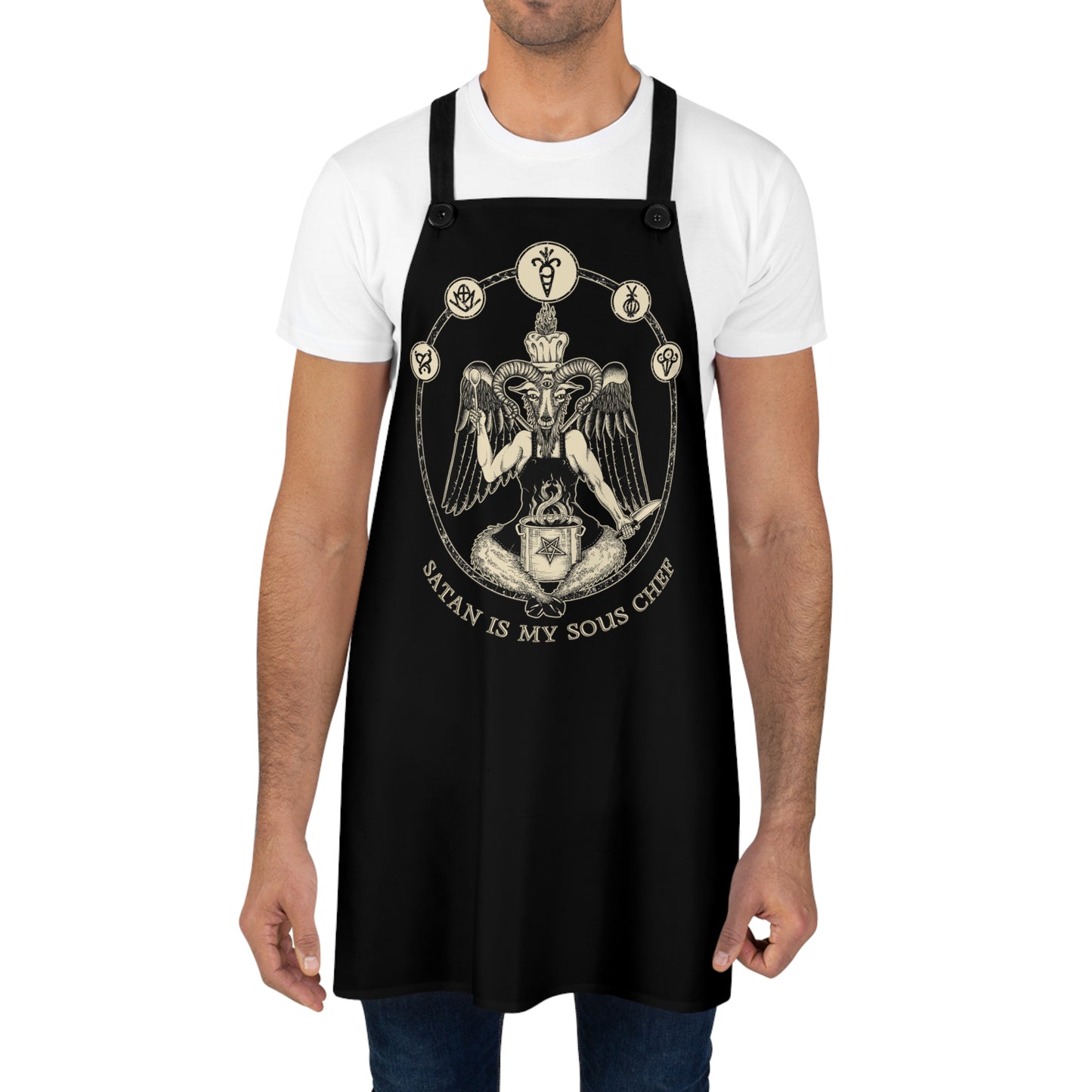 Chef Baphomet "Satan is My Sous Chef" Apron