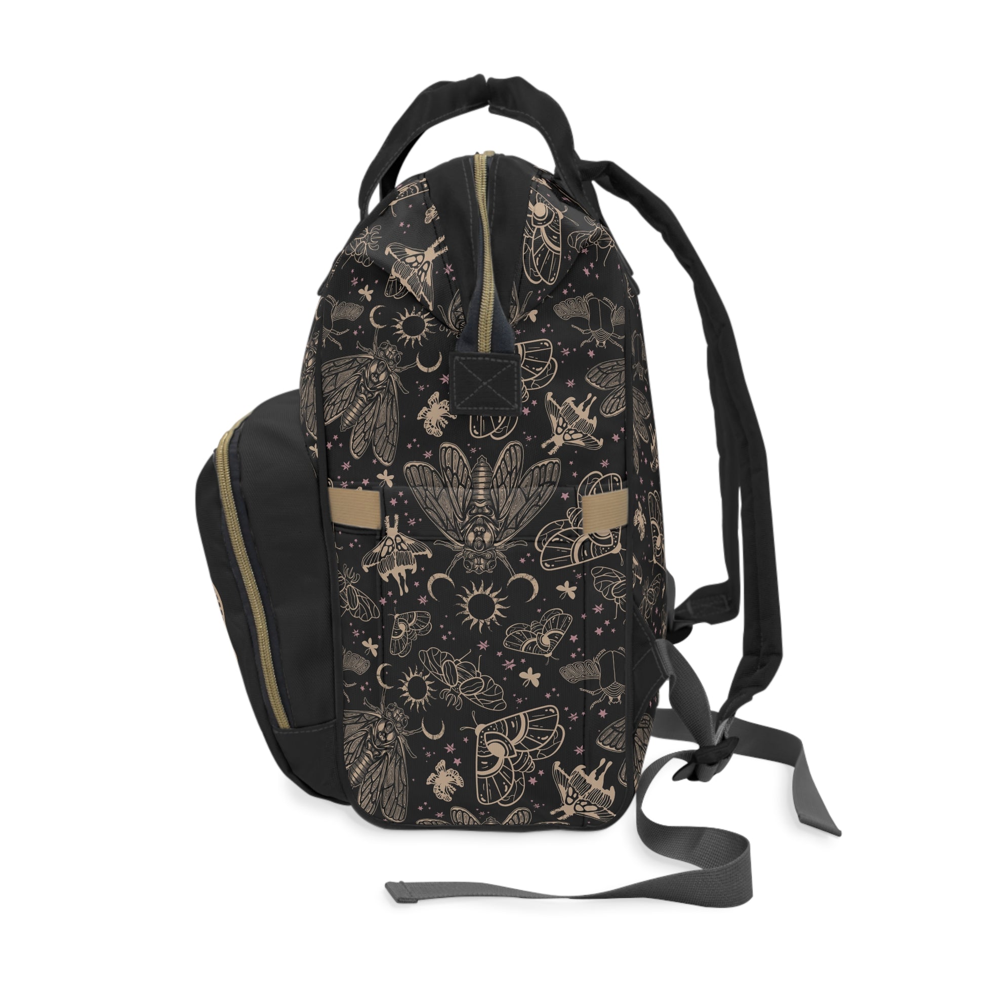Occult Cicada Multifunctional Diaper Backpack - Red Finch Creations