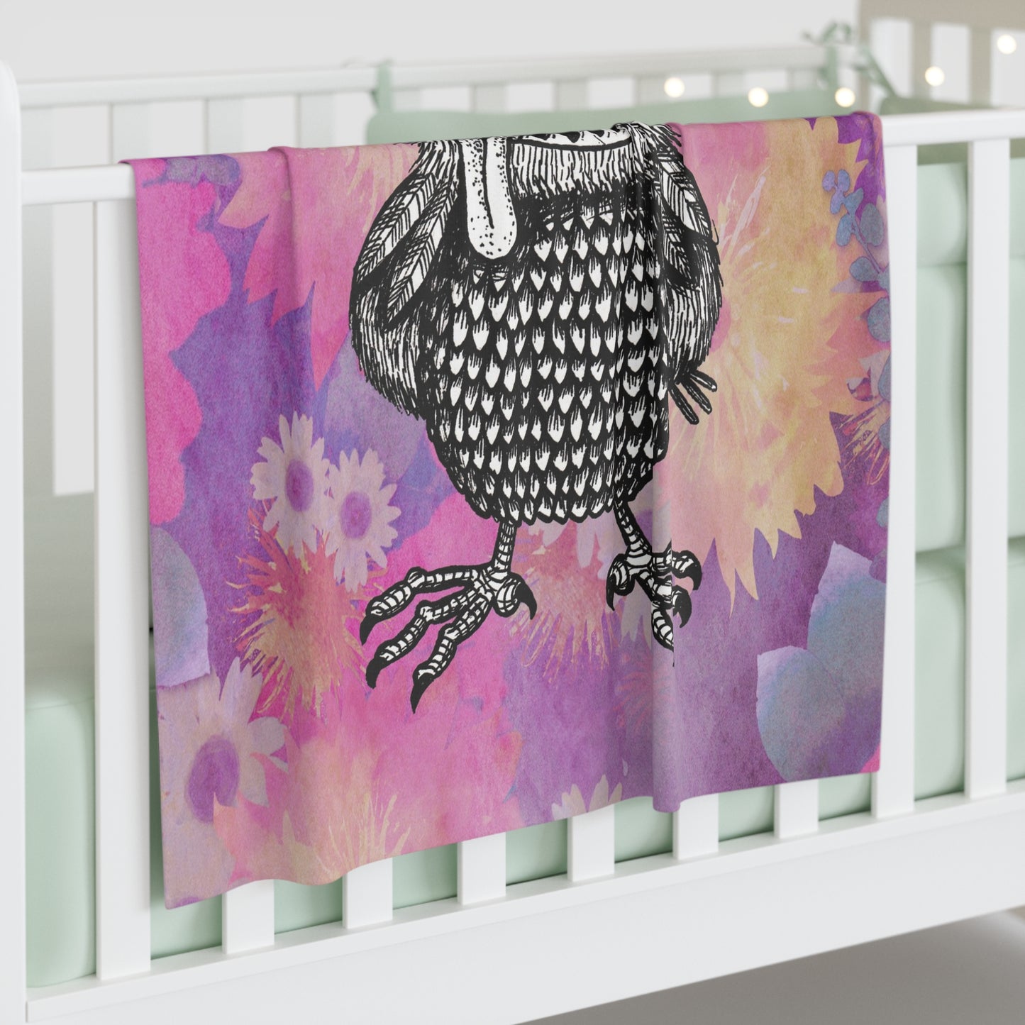 Flower Monster Baby Swaddle Blanket - Red Finch Creations