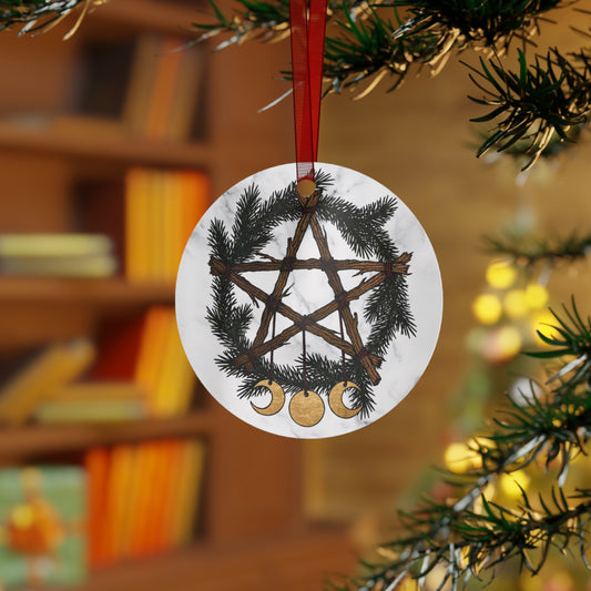 Yule Wreath Metal Ornaments