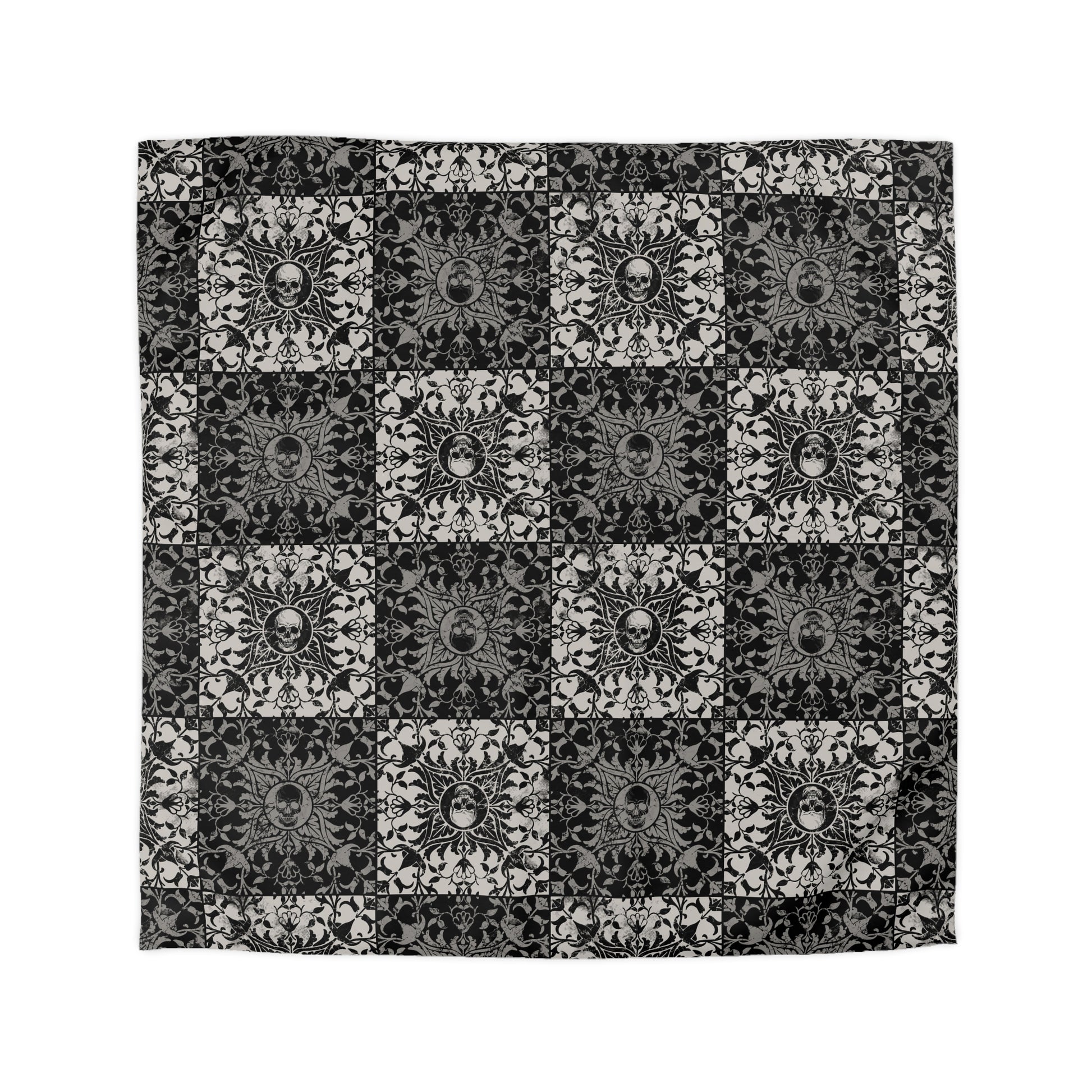 Gothic Checkered Microfiber Duvet Cover - Red Finch Creations