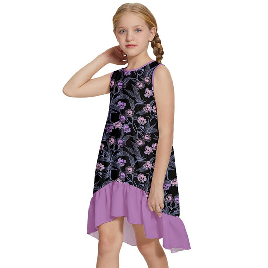 Pastel Goth Floral Kid's Dress - Red Finch Creations