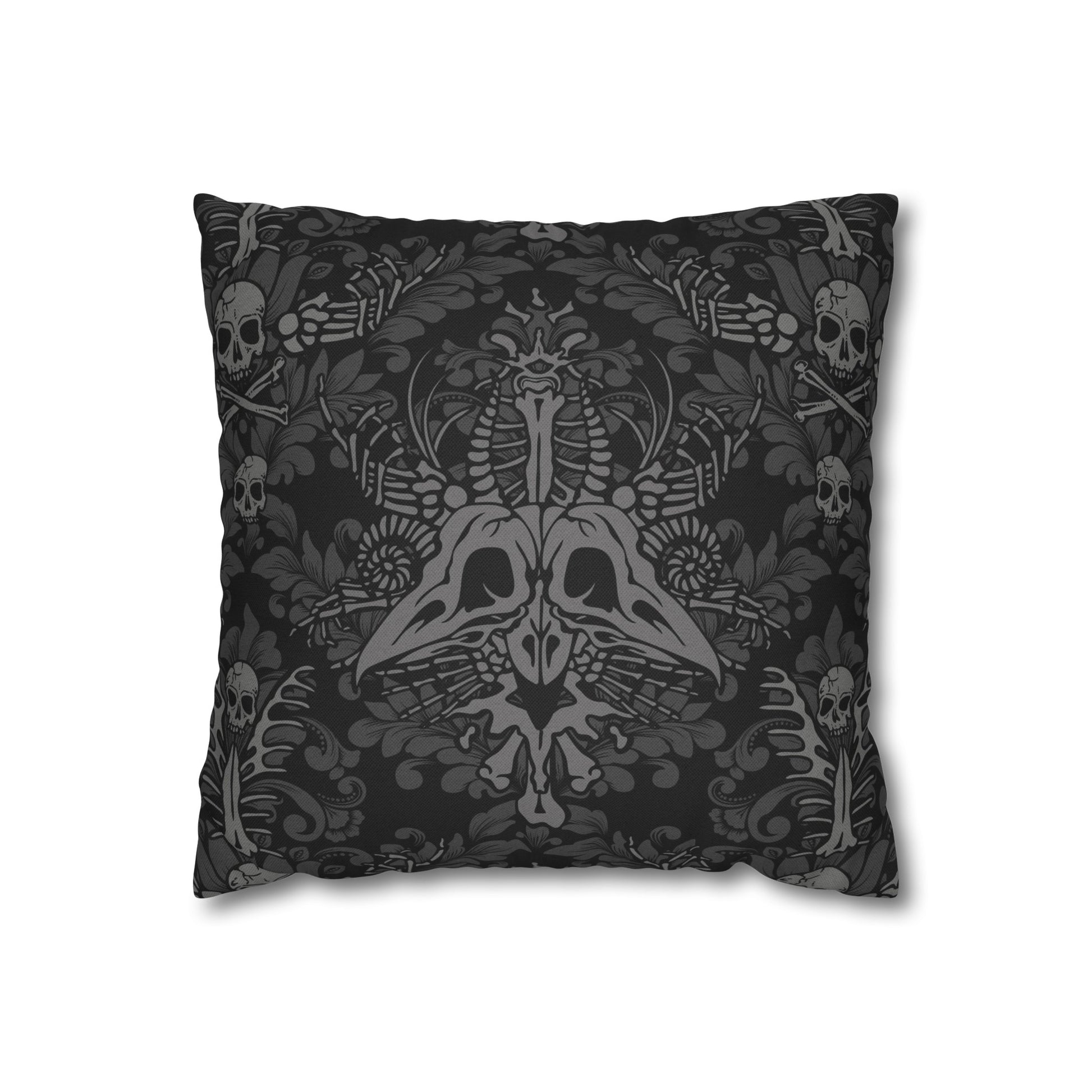 Damask Bones Square Throw Pillowcase - Red Finch Creations