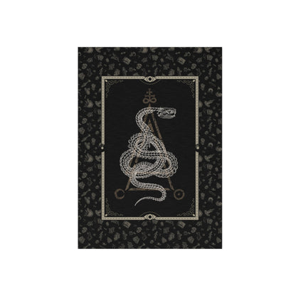 Occult Snake Skeleton Indoor/Outdoor Area Rug - Red Finch Creations