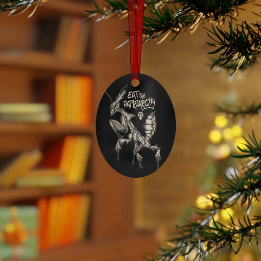 Eat the patriarchy Baphomet Satan Metal Ornaments