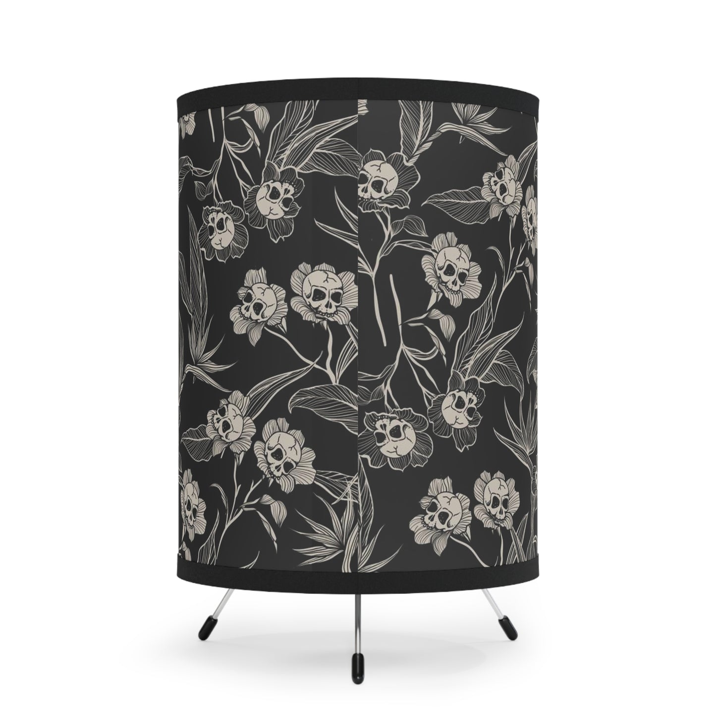 Gothic Floral Tripod Lamp, US/CA plug - Red Finch Creations