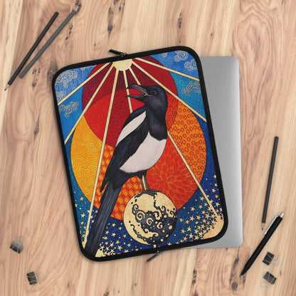 Whimsigoth Esoteric Magpie Laptop Sleeve - Red Finch Creations