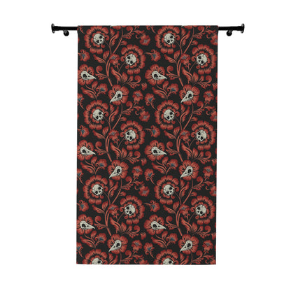 Gothic Victorian Window Curtain (One Piece) - Red - Red Finch Creations