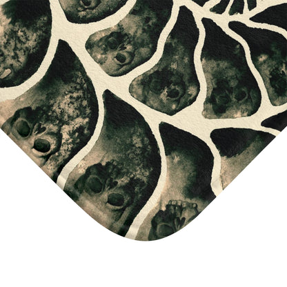 Macabre Ammonite Skull Bath Mat - Red Finch Creations